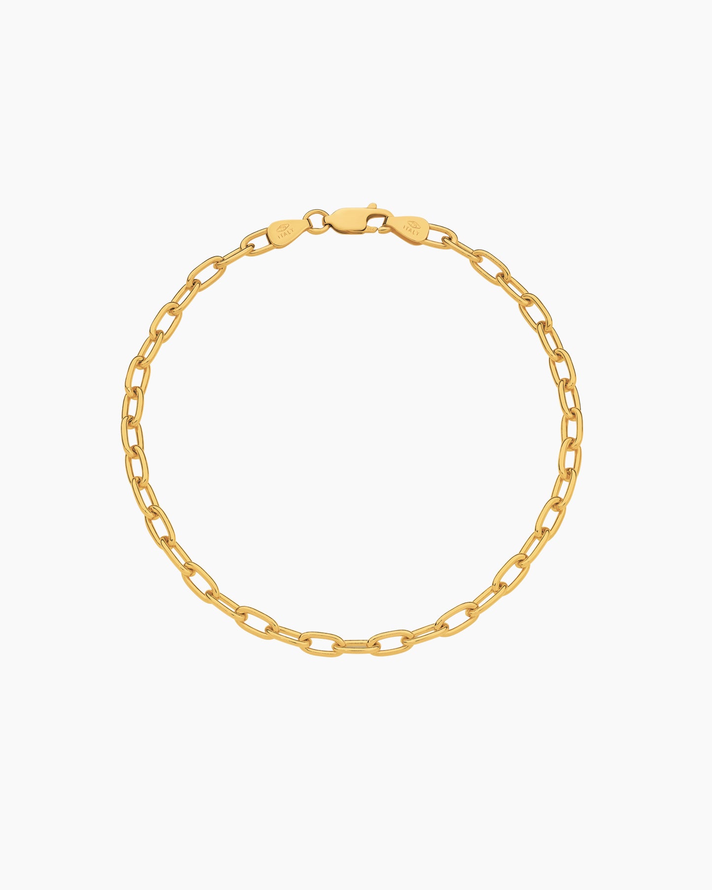 Paperclip Solid Gold Bracelet