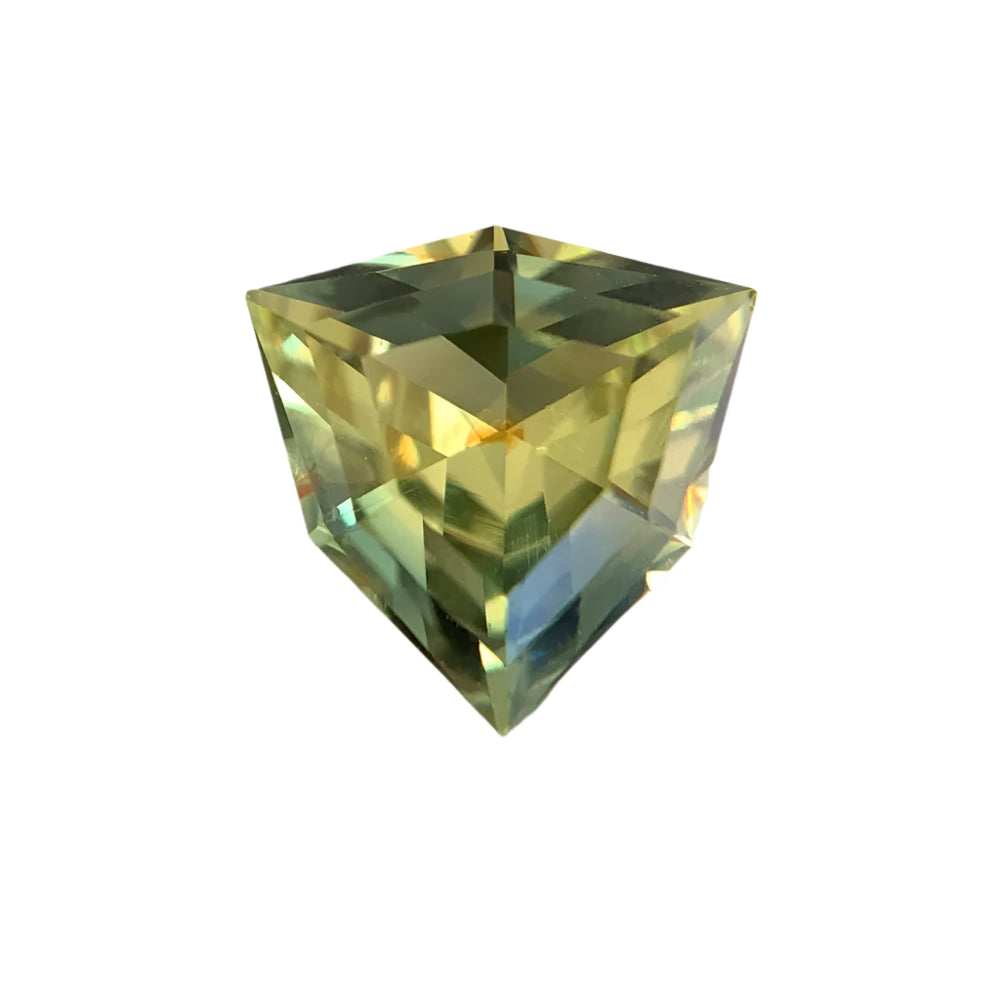 0.87CT Australian Parti Sapphire Fancy Trillion Cut (Yellow/Green)