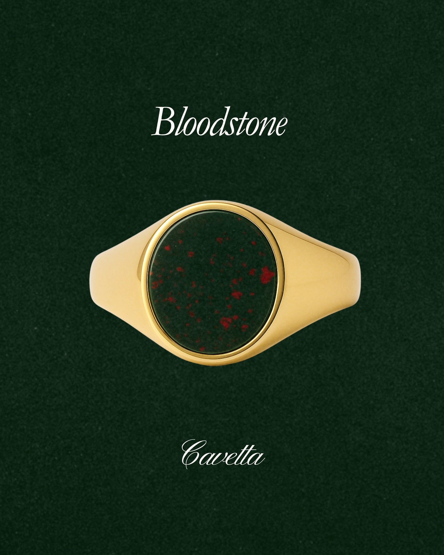 Bloodstone 'No. 22' Signet Ring - Limited