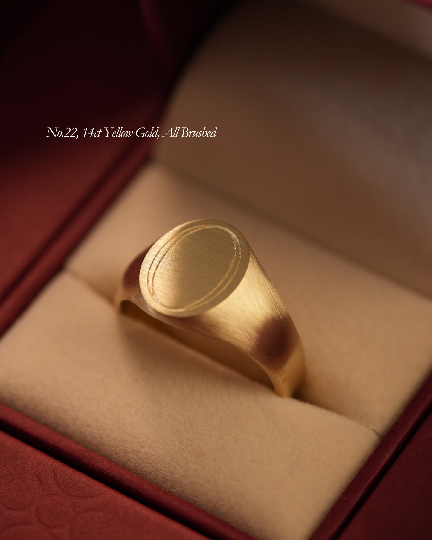 'No. 22' Solid Gold Signet Ring
