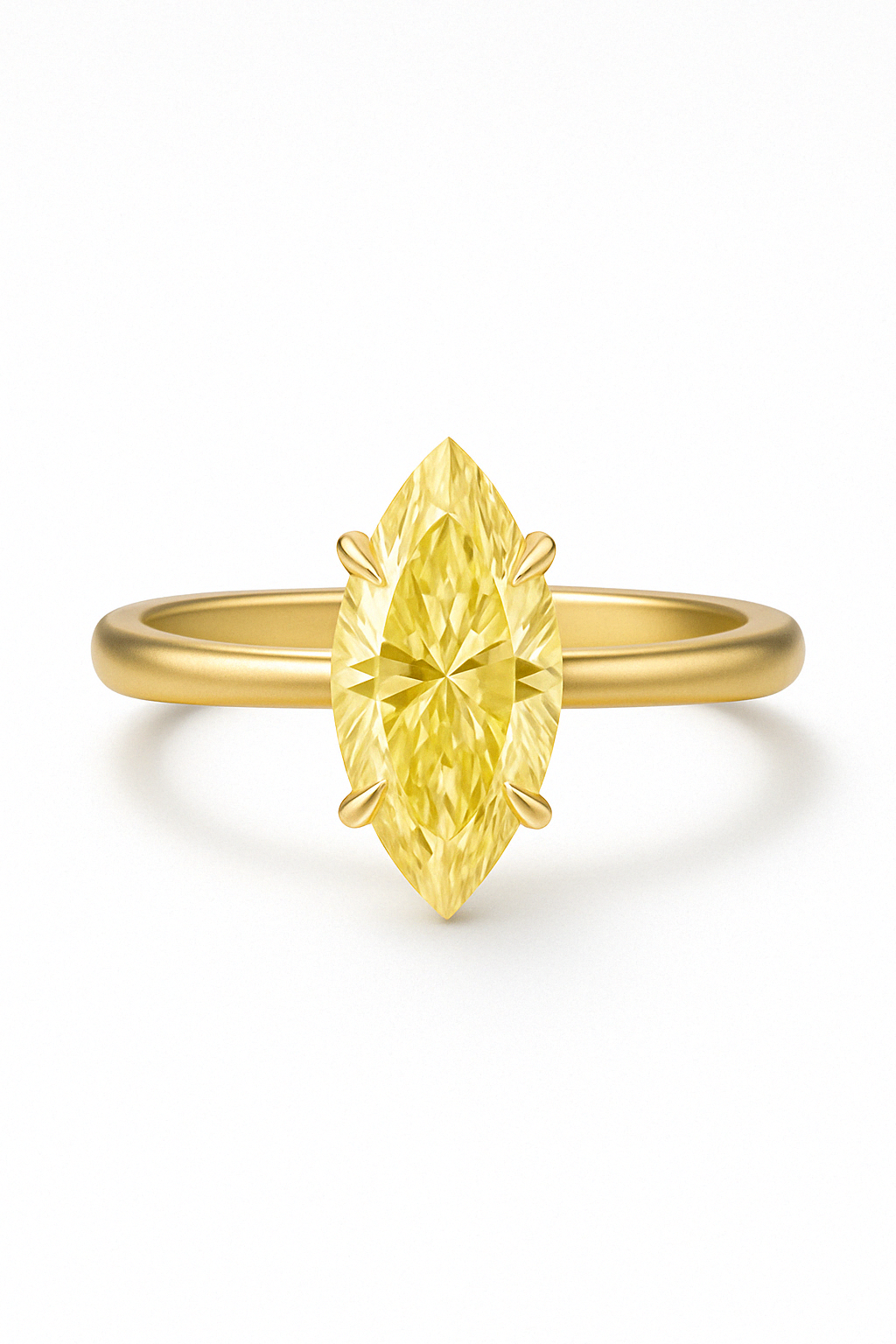 Yellow Marquise Diamond Engagement Ring