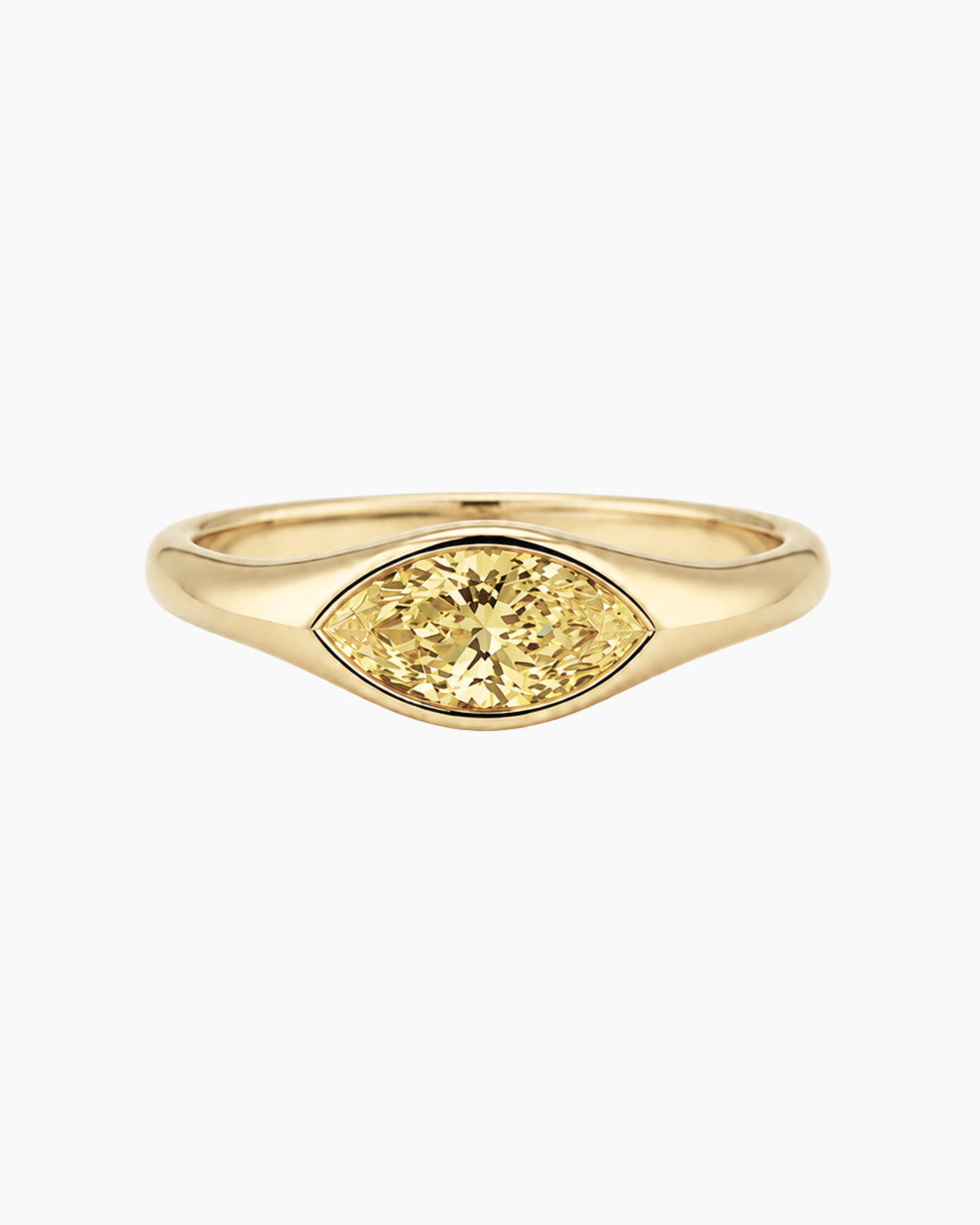 Yellow Marquise Diamond Engagement Ring