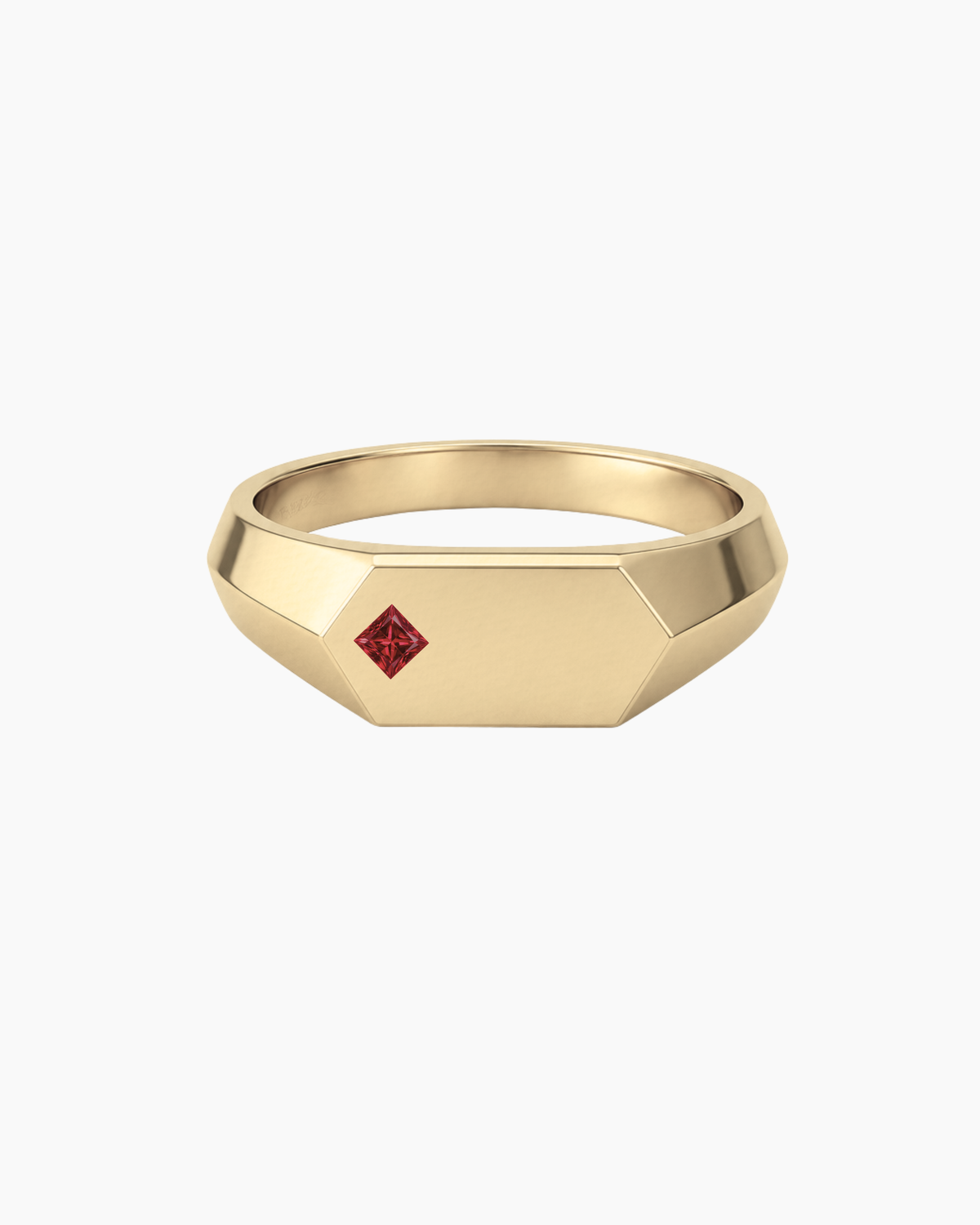 'No. 16' Chunky Square Ruby