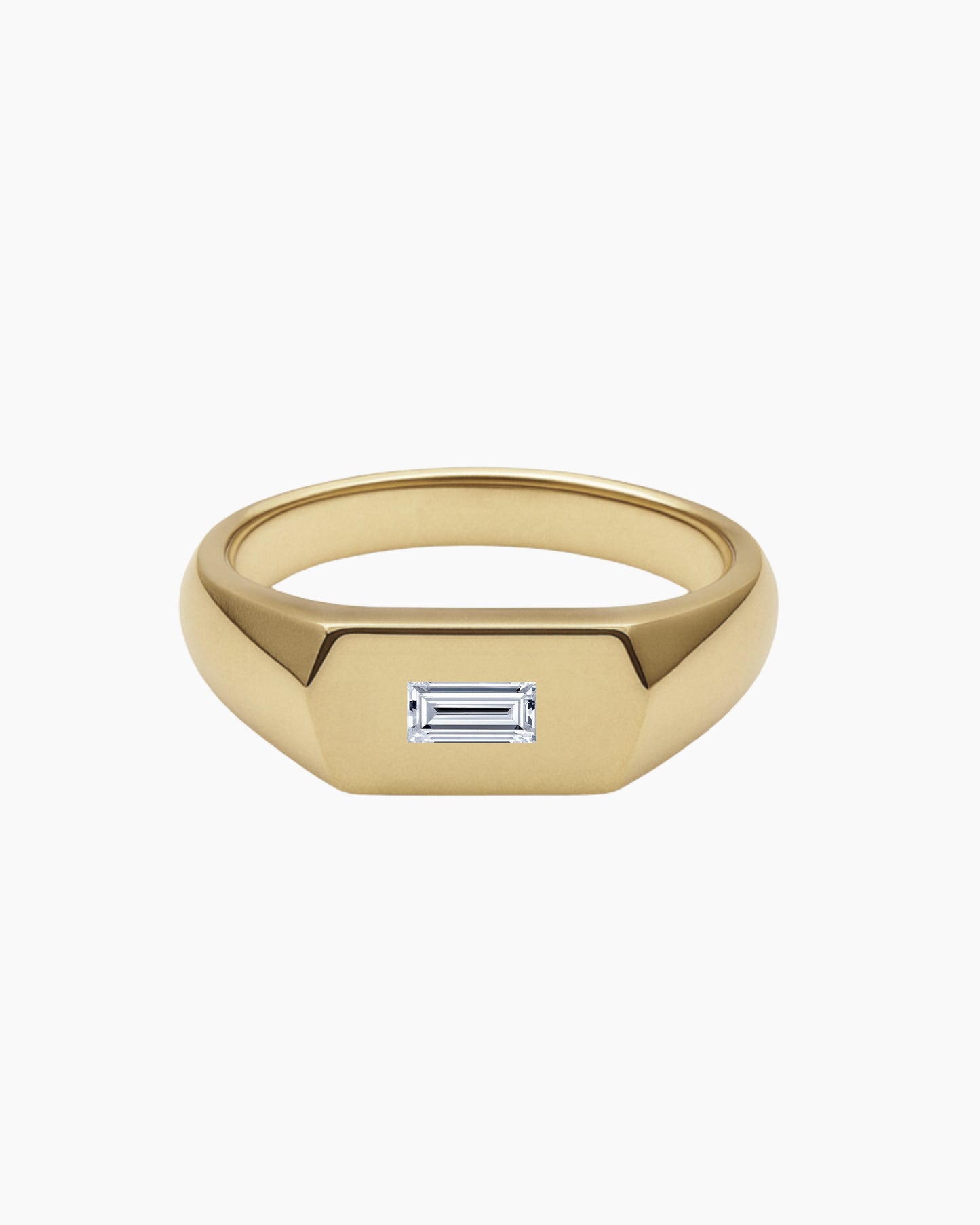 No. 16 Chunky Solid Gold Ring (Diamond)