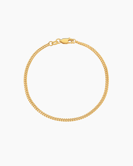 Curb Solid Gold Bracelet