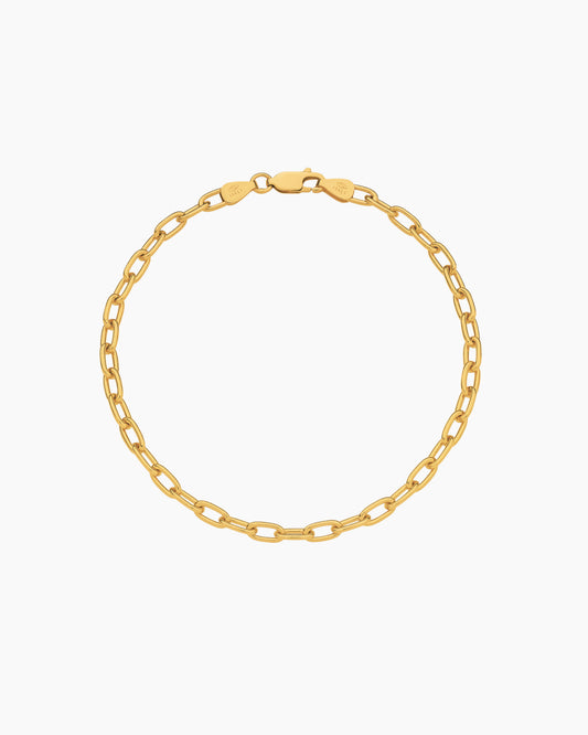 Paperclip Solid Gold Bracelet