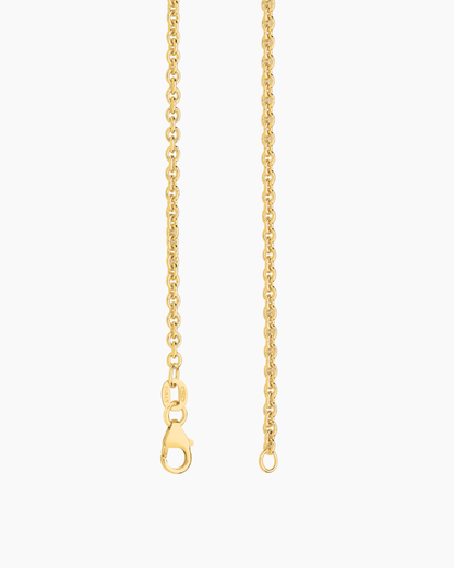 Cable Solid Gold Necklace