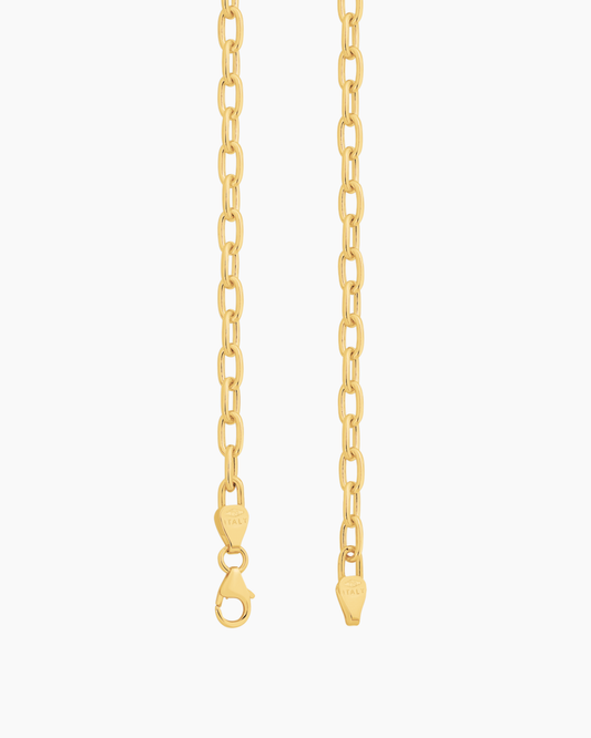 Paperclip Solid Gold Necklace