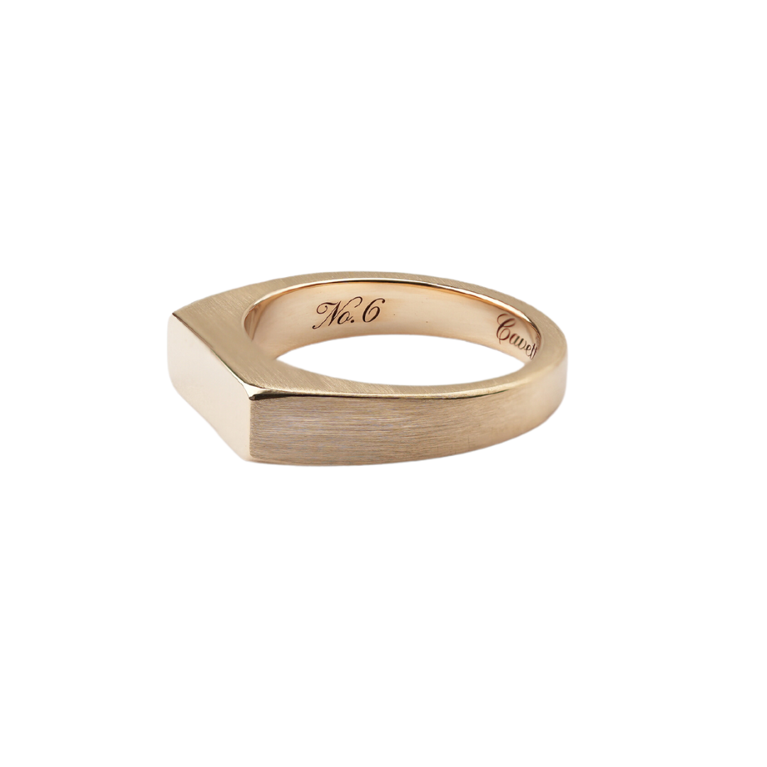 'No. 6' Solid Gold Ring