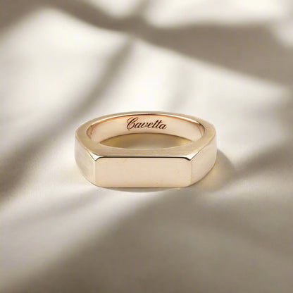 'No. 6' Solid Gold Ring