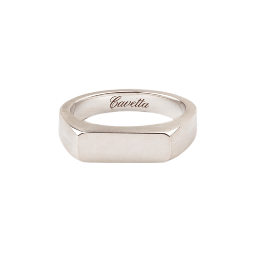 'No. 6' Solid Silver Ring