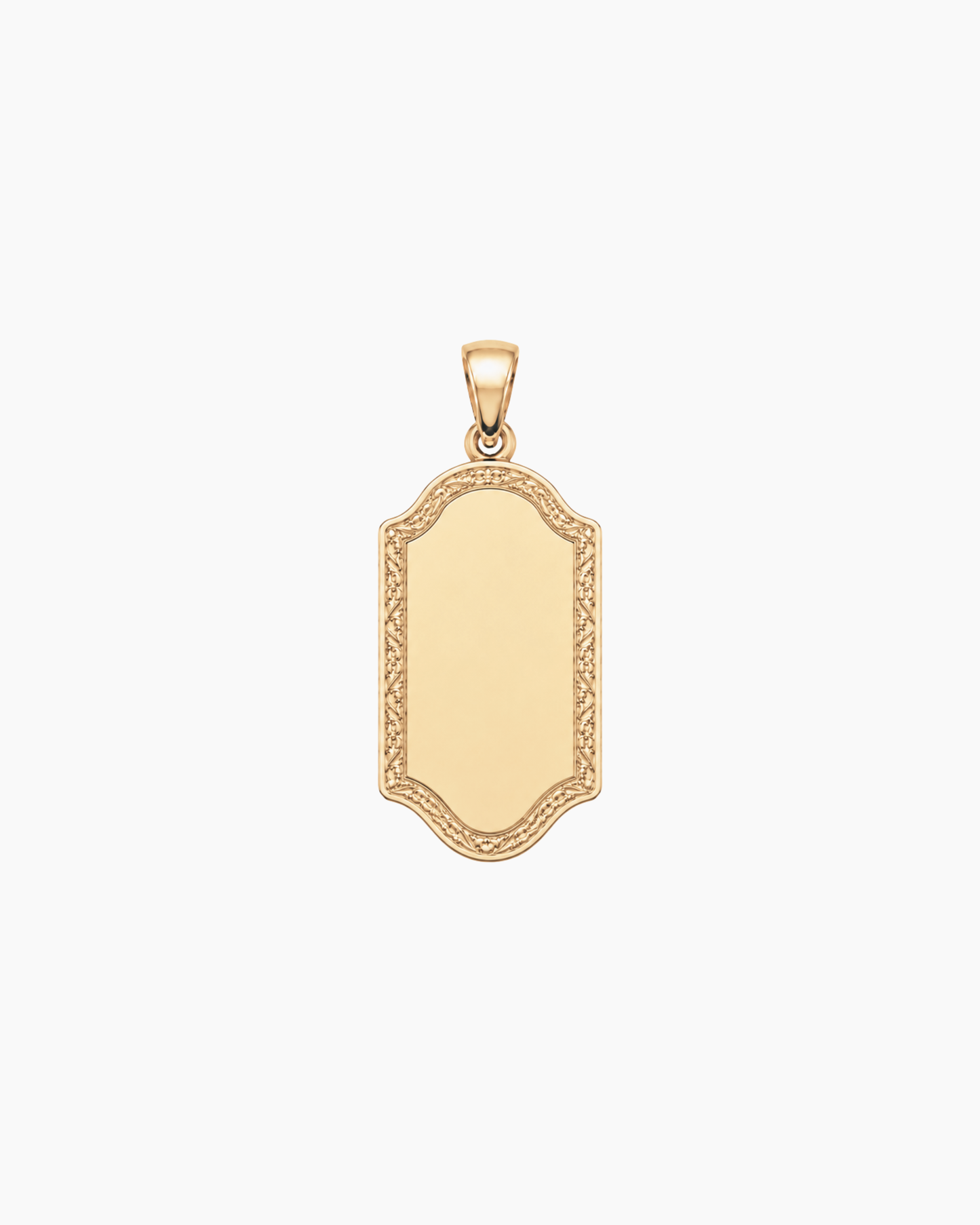 Solid Gold Regent Initial Tag Pendant