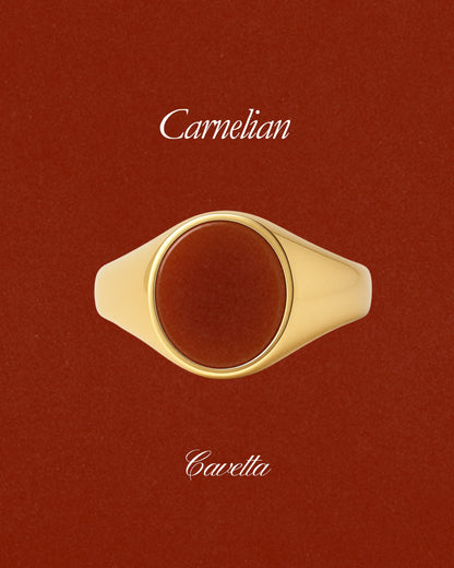 Carnelian 'No. 22' Signet Ring - Limited