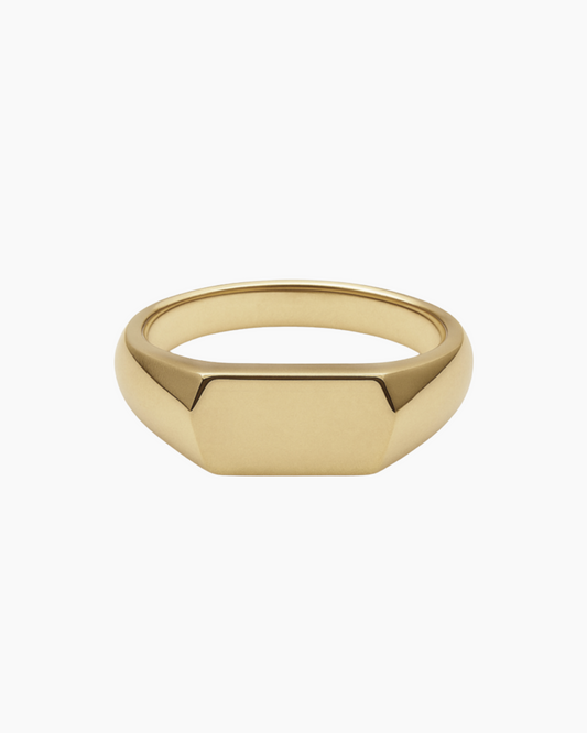 'No. 16' Chunky Solid Gold Ring