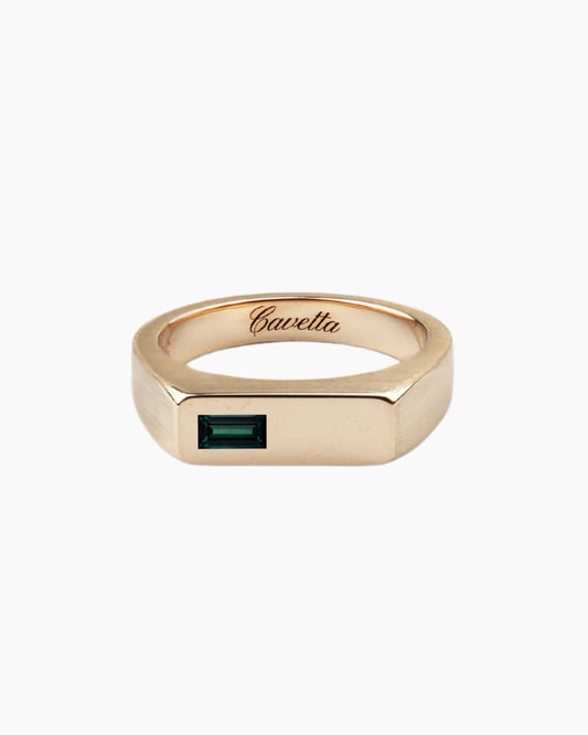 'No. 6' Solid Gold Ring (Sapphire)