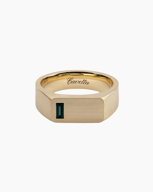 No. 6 (c) Chunky Solid Gold Ring (Sapphire)
