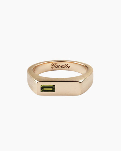 'No. 6' Solid Gold Ring (Sapphire)