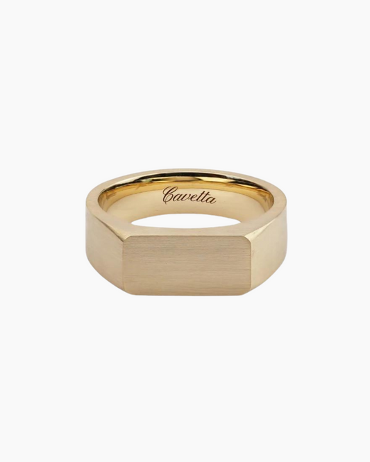 No. 6 Chunky Solid Gold Ring