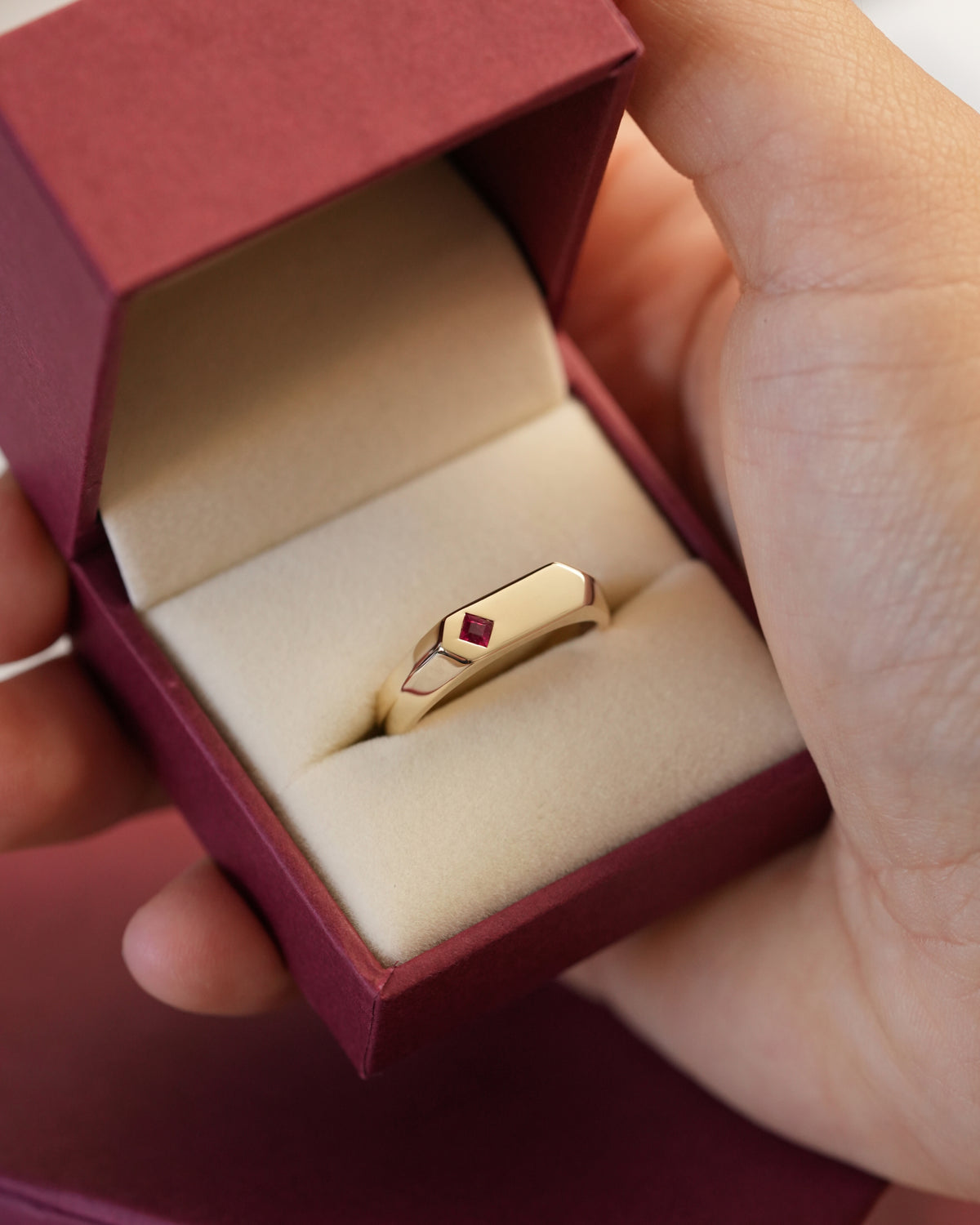 'No. 16' Square Ruby