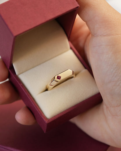 'No. 16' Square Ruby