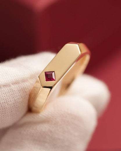 'No. 16' Square Ruby
