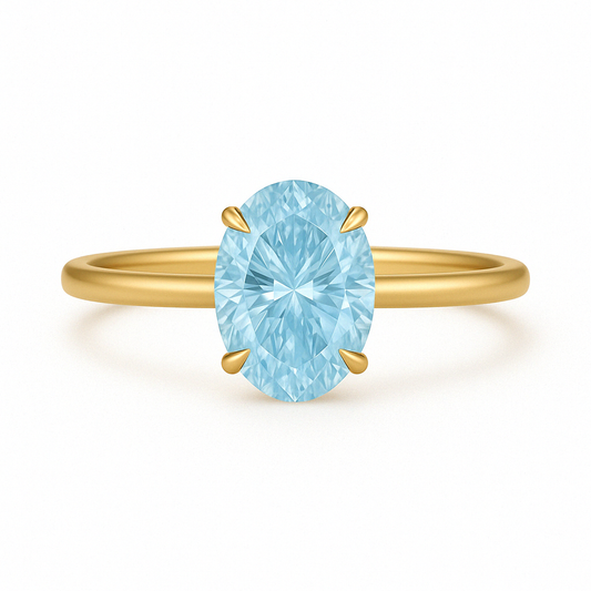 'Forever' Blue Diamond Engagement Ring