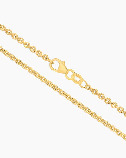 Cable Solid Gold Necklace