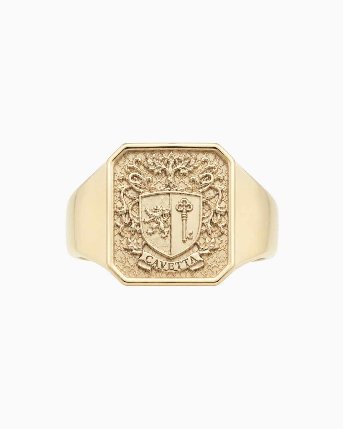 Custom 'No. 21' Family Crest Signet Ring