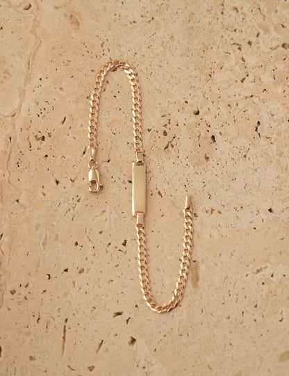 Solid 9k Gold 'ID' Bracelet