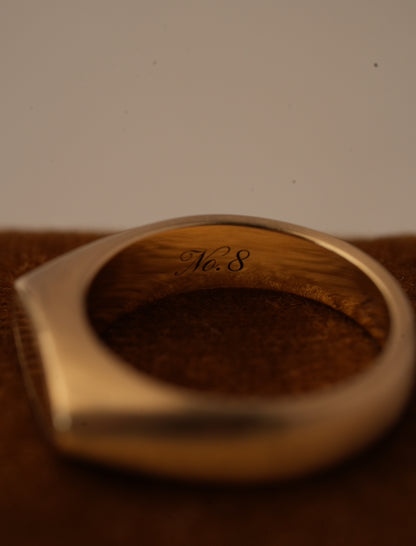 'No. 8' Solid Gold Ring