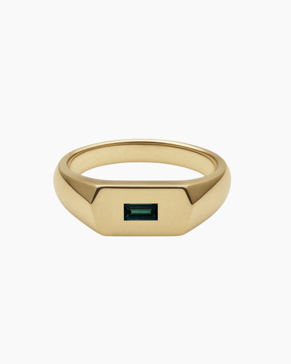 No. 16 Chunky Solid Gold Ring (Sapphire)