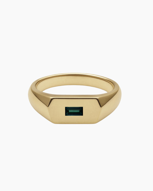 No. 16 Chunky Solid Gold Ring (Sapphire)