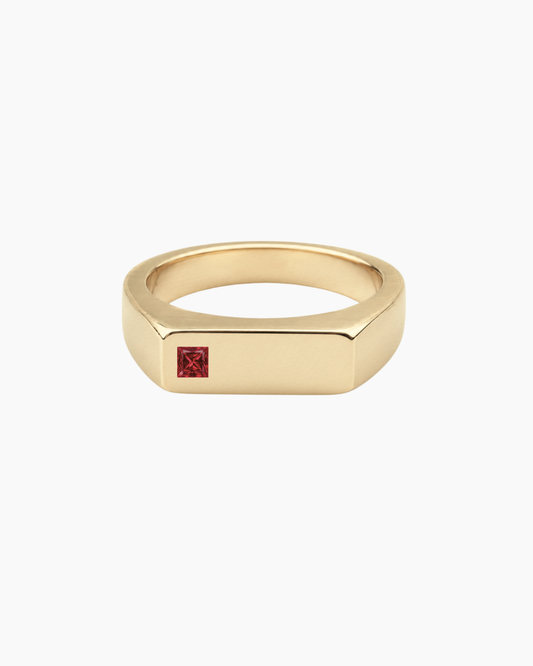 'No. 6' Square Ruby