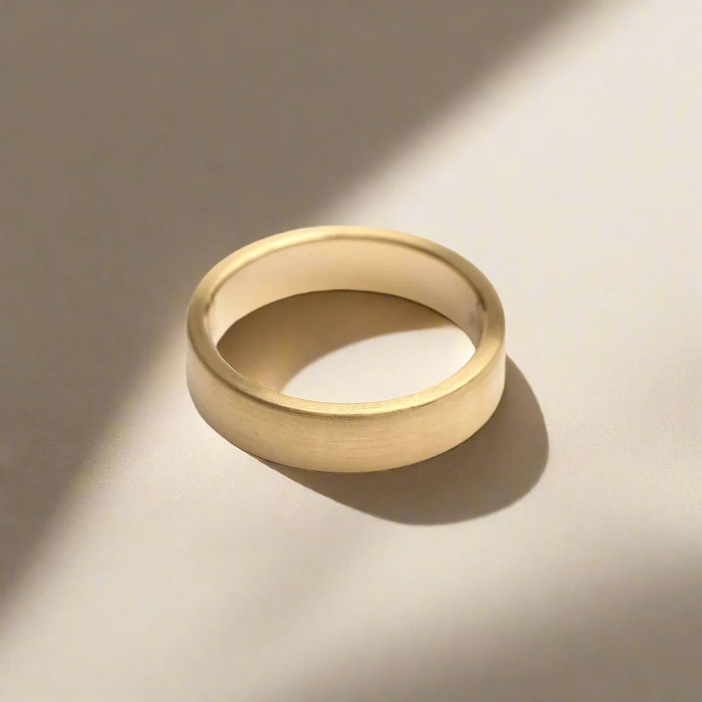 No. 11 Solid Gold Band handcrafted in Gold Coast, Australia.