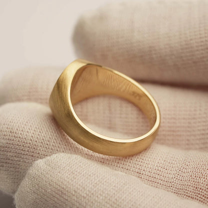 No. 22 14ct Solid Gold Signet Ring Handmade in Gold Coast, Australia.