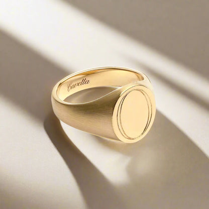 No. 22 14ct Solid Gold Signet Ring Handmade in Gold Coast, Australia.