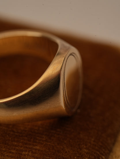 No. 22 Solid 9ct Gold Signet Ring Handmade in Gold Coast, Australia.