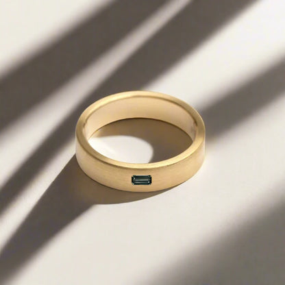 'No. 11' Solid Gold Ring (Sapphire)