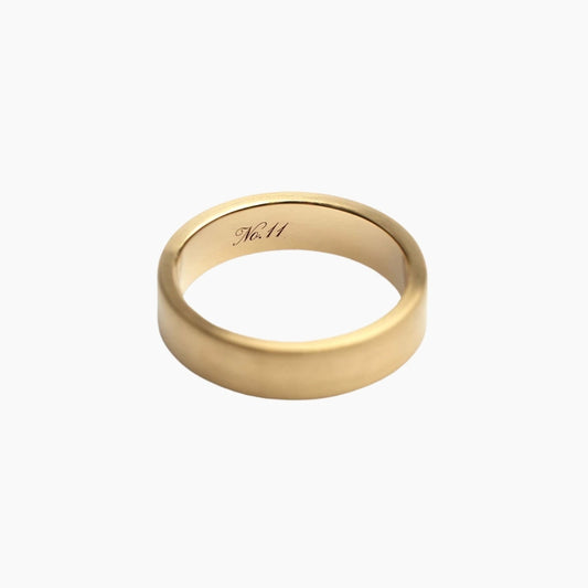 'No. 11' Solid Gold Band Ring