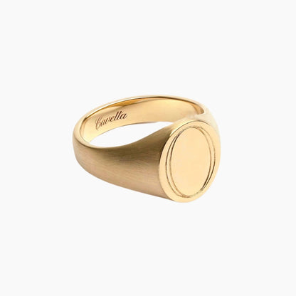 'No. 22' Solid Gold Signet Ring