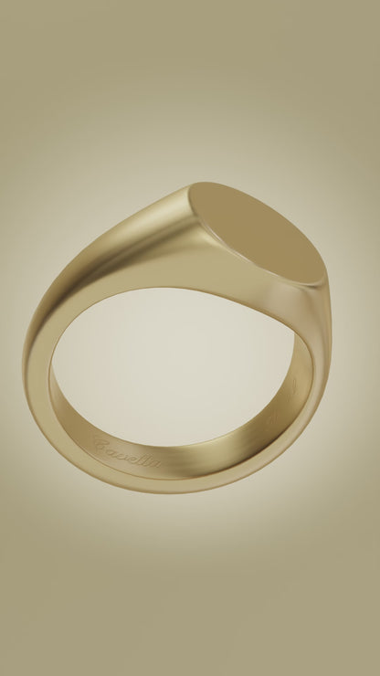 'No. 22' Solid Gold Signet Ring