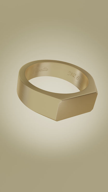 No. 6 (c) Chunky Solid Gold Ring