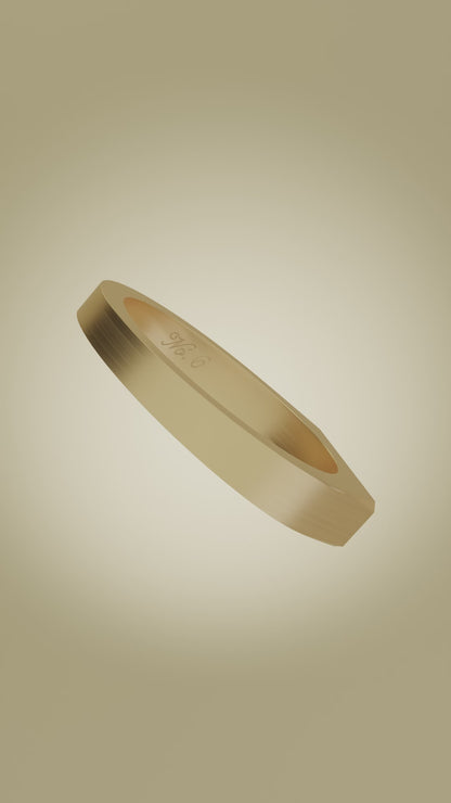 'No. 6' Solid Gold Ring